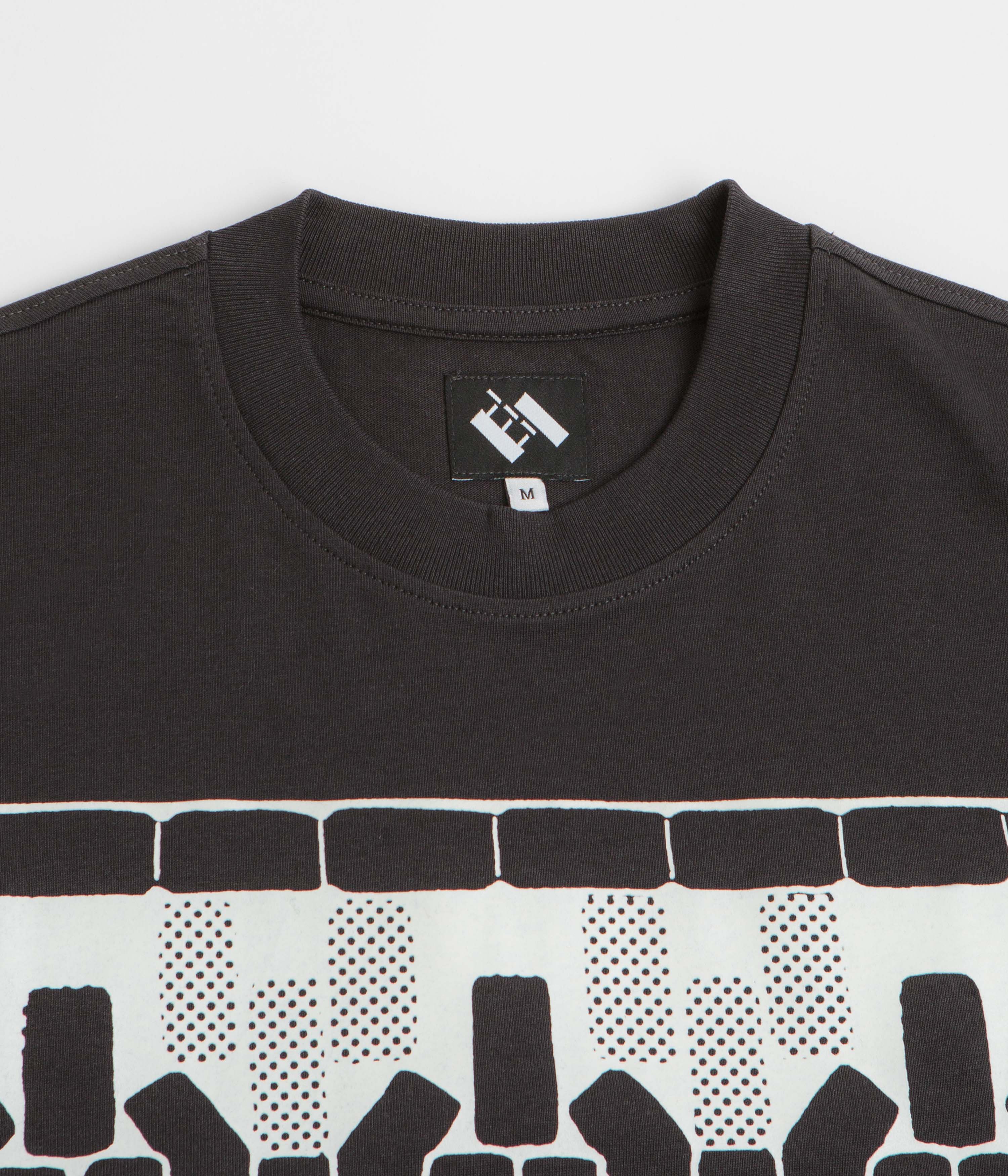 The Trilogy Tapes Tetris Teeth T-Shirt - Black / Glow In The Dark