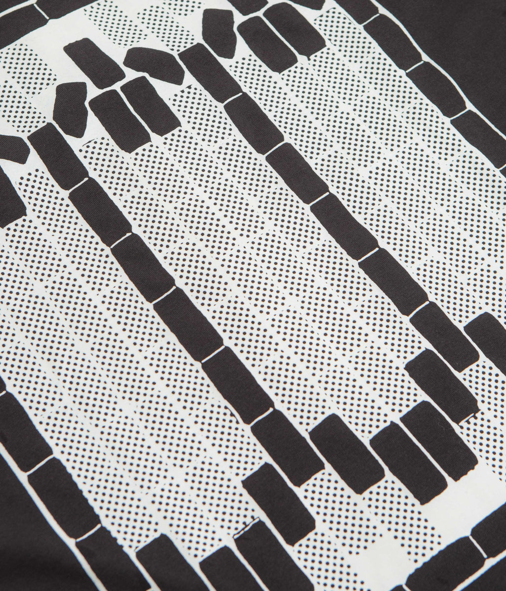 The Trilogy Tapes Tetris Teeth T-Shirt - Black / Glow In The Dark