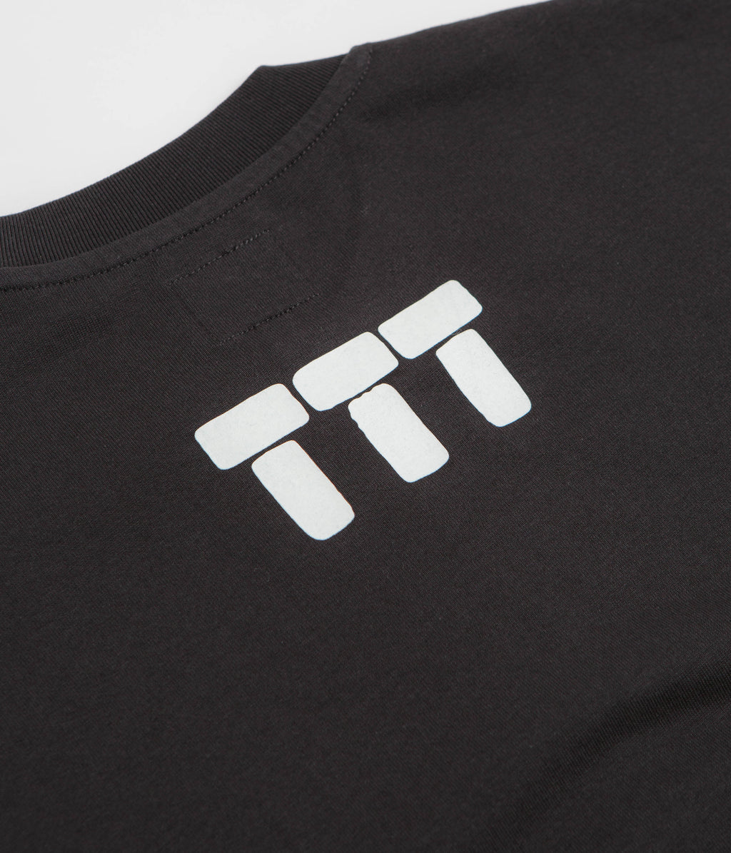 The Trilogy Tapes Tetris Teeth T-Shirt - Black / Glow In The Dark