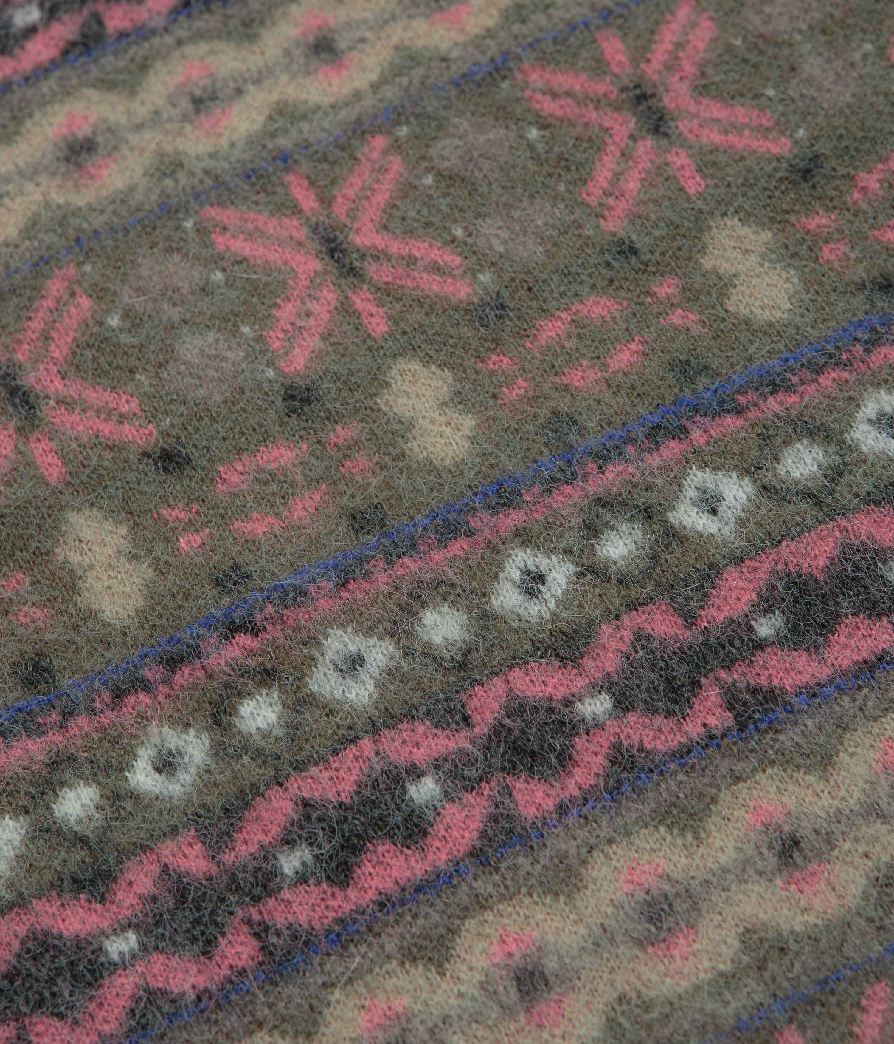 thisisneverthat Fair Isle Knit Sweatshirt - Olive