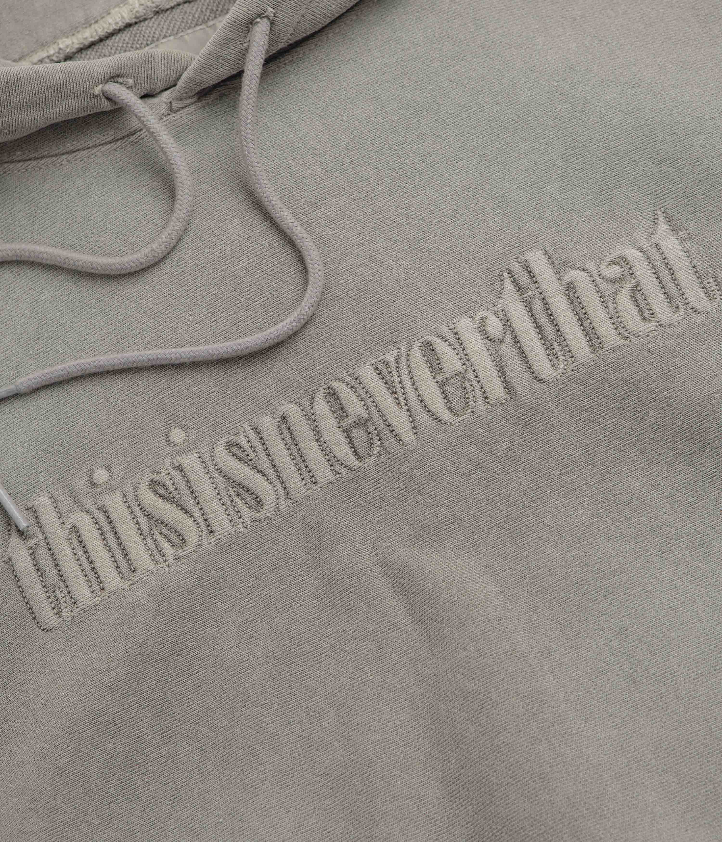 thisisneverthat Overdyed Embroidery Hoodie - Desert Grey