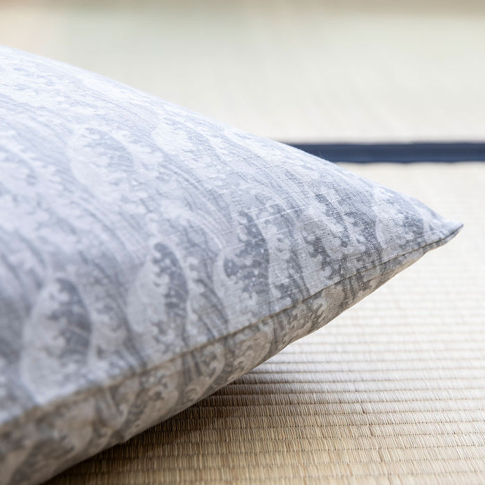Tidal Wave Gray Throw Pillow