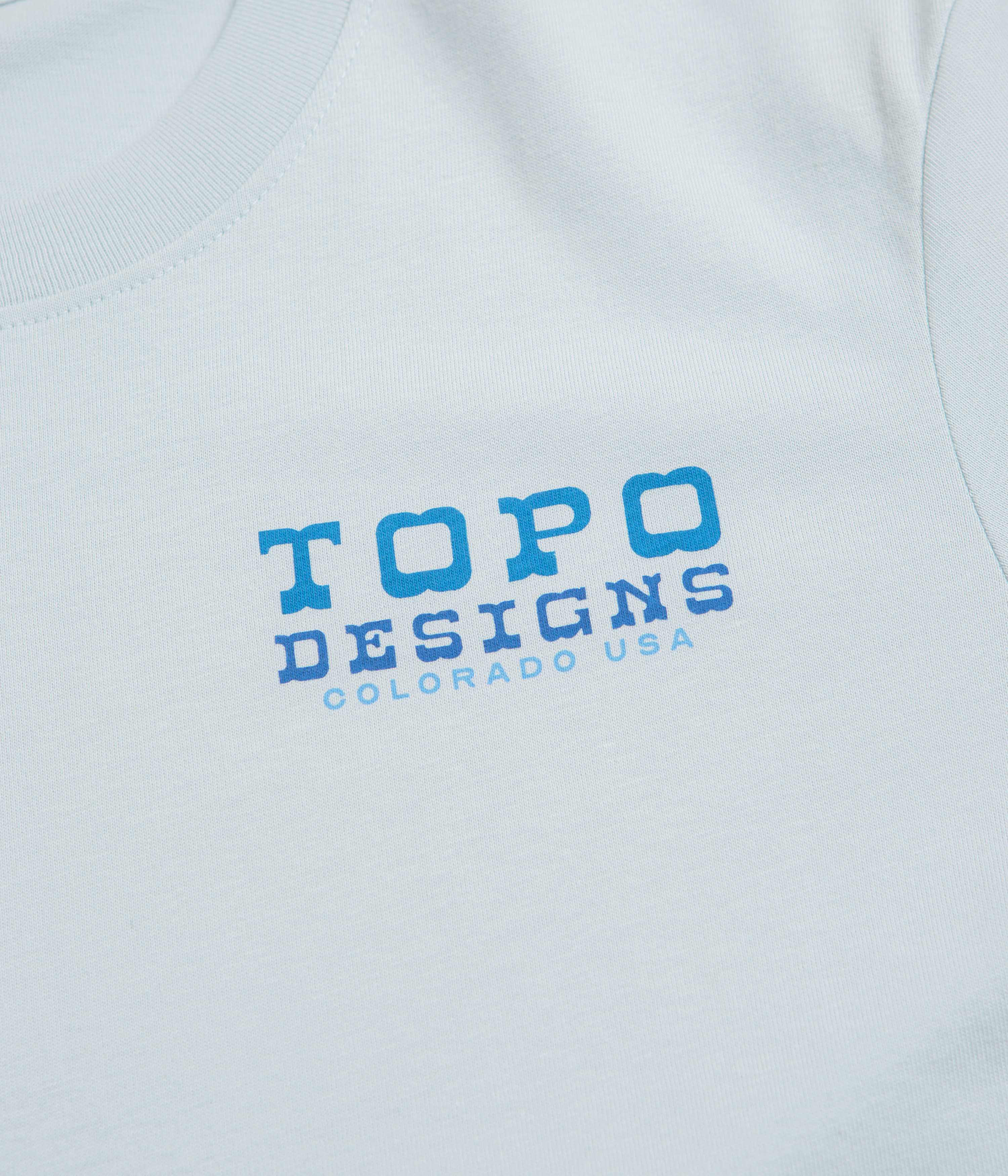 Topo Designs Vintage View T-Shirt - Breeze Blue