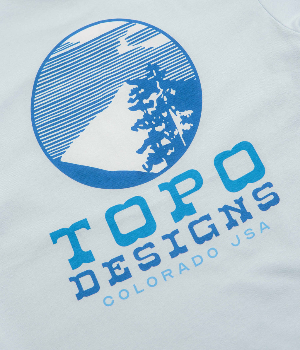 Topo Designs Vintage View T-Shirt - Breeze Blue