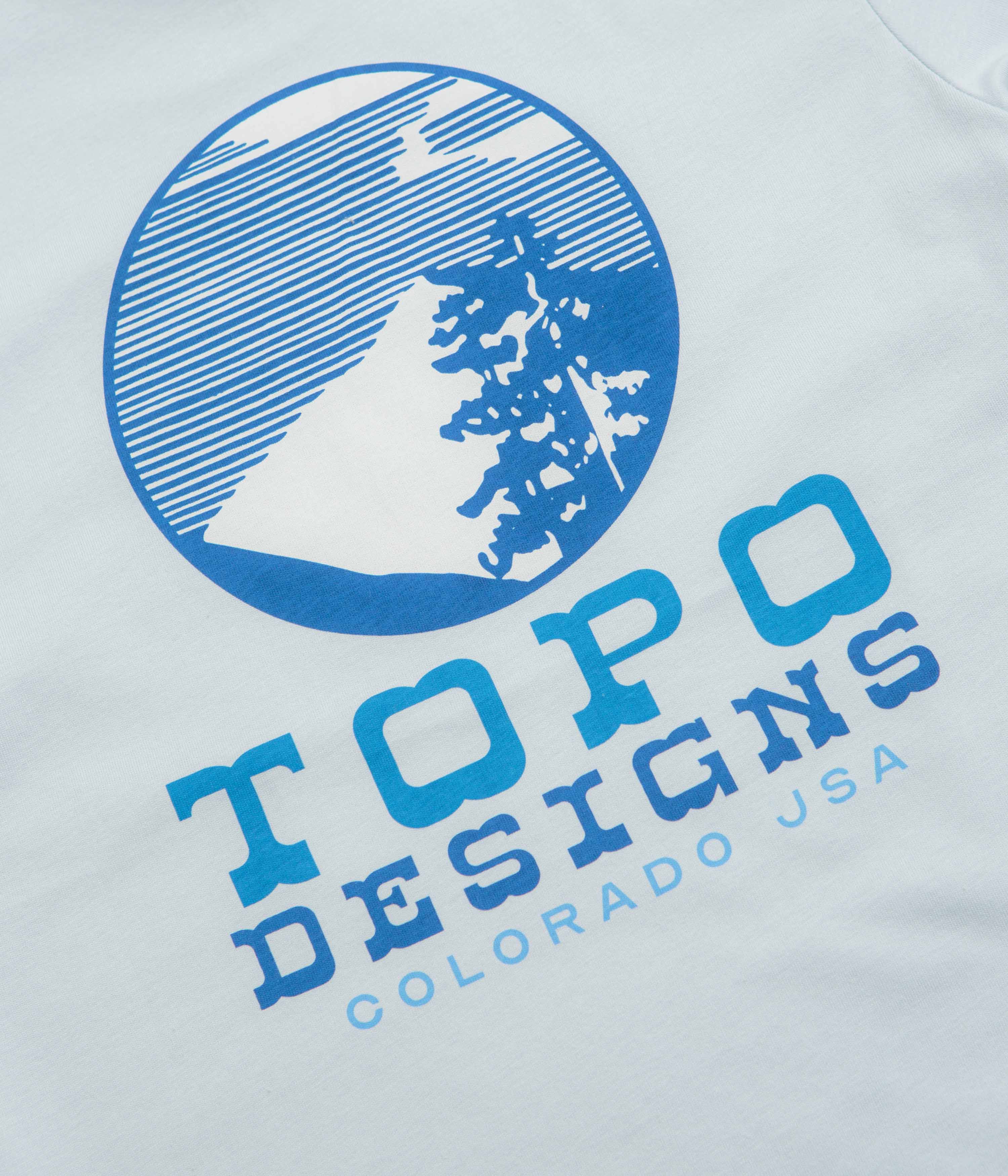 Topo Designs Vintage View T-Shirt - Breeze Blue