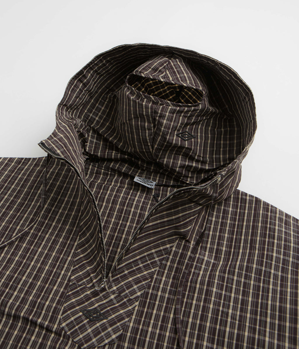 Umbro Checked Masked Anorak - Beige / Dark Brown