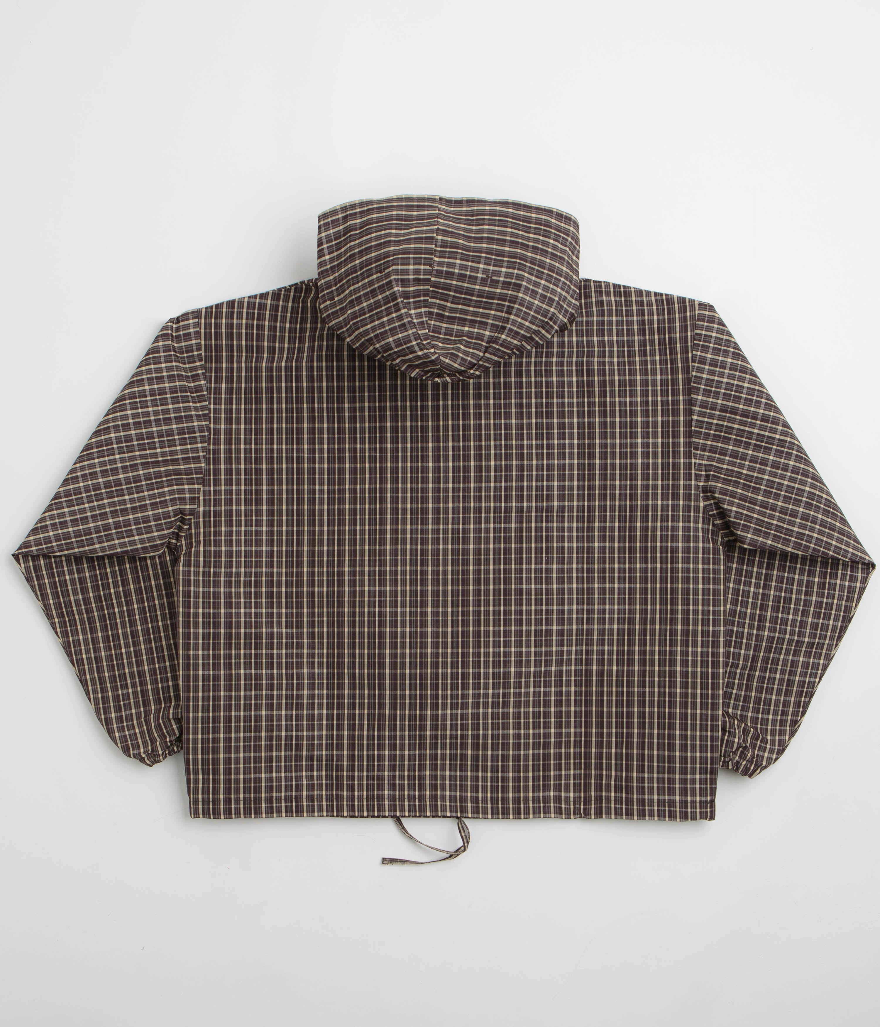 Umbro Checked Masked Anorak - Beige / Dark Brown