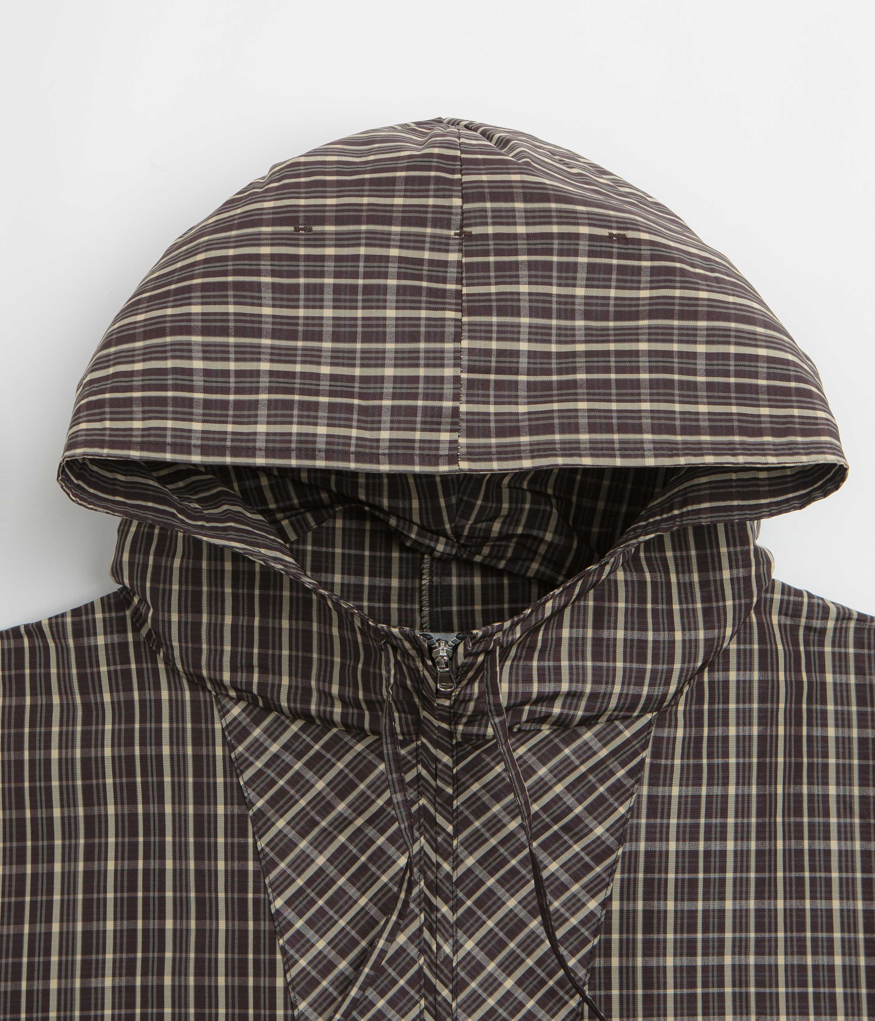 Umbro Checked Masked Anorak - Beige / Dark Brown