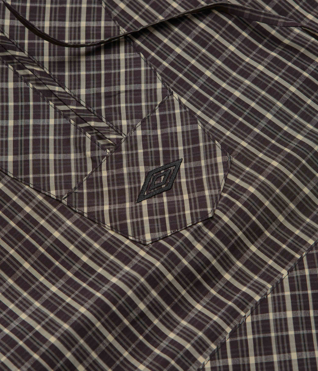 Umbro Checked Masked Anorak - Beige / Dark Brown