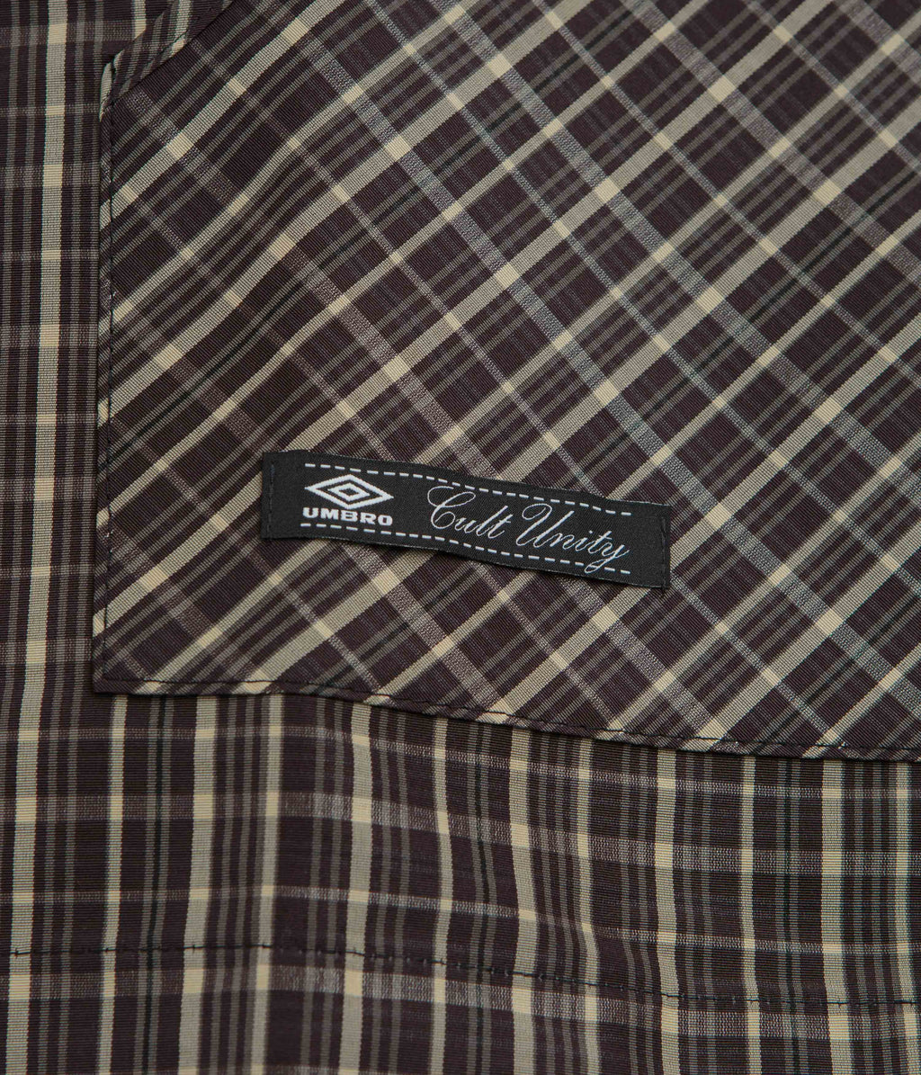 Umbro Checked Masked Anorak - Beige / Dark Brown