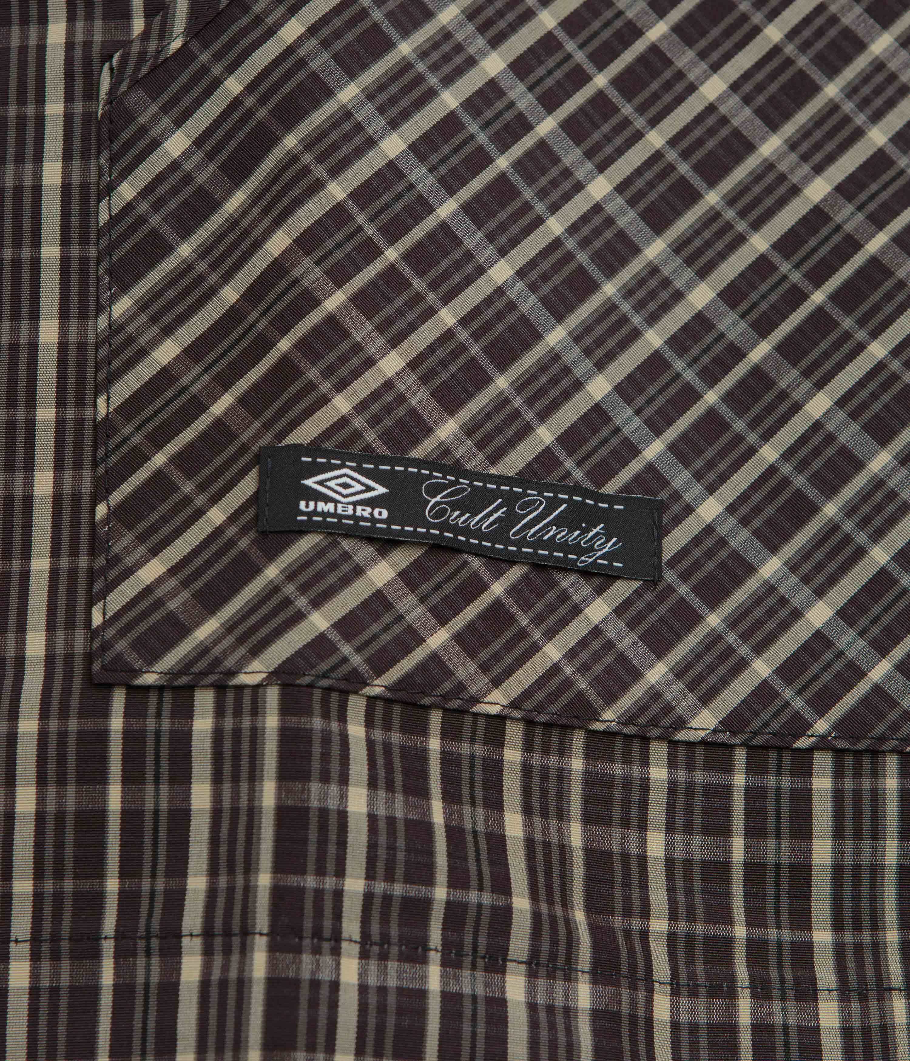 Umbro Checked Masked Anorak - Beige / Dark Brown