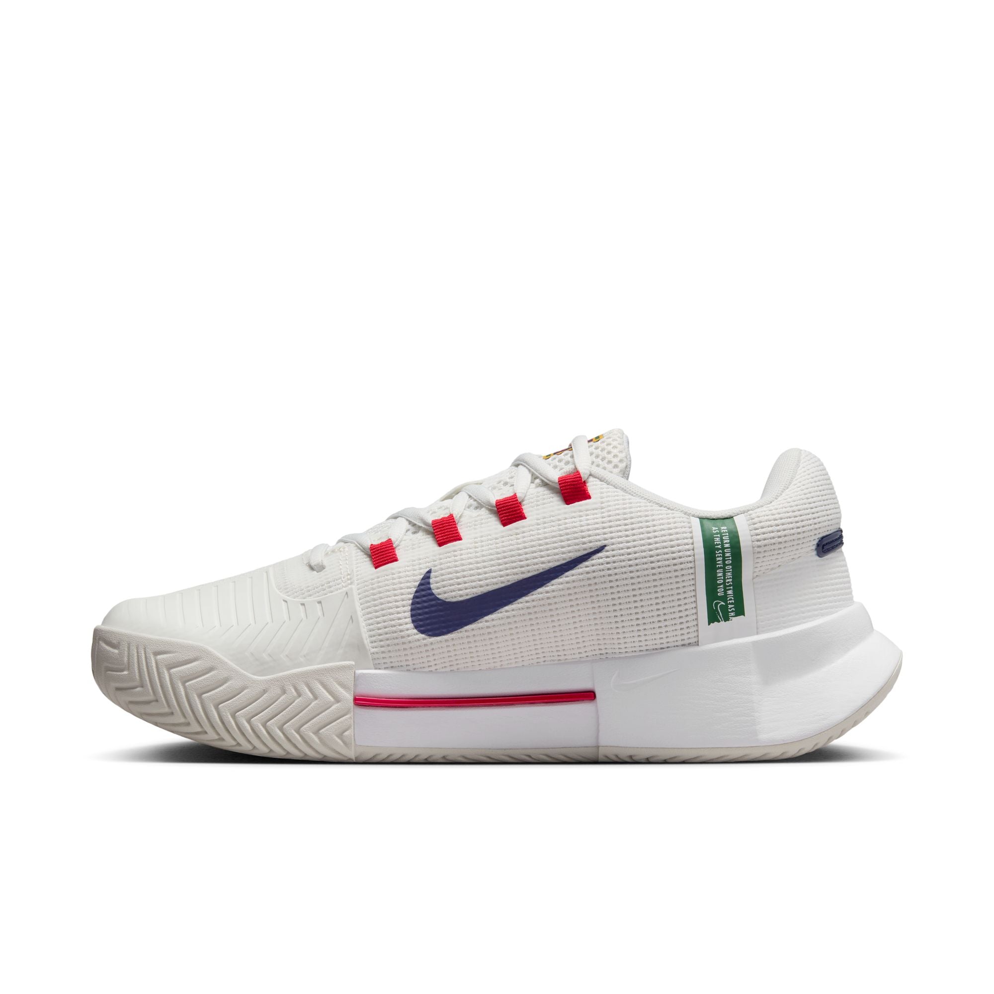 Nike Women's Zoom GP Challenge 1 Hard Court Shoes in Summit White/Binary Blue-Light Bone