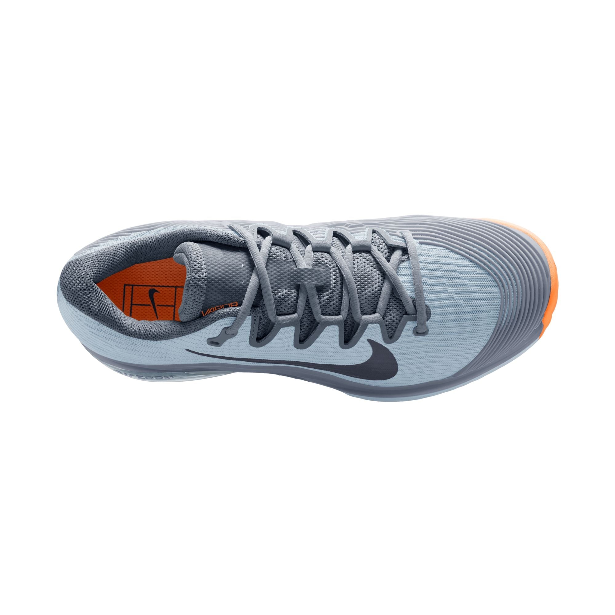 Nike Men's Vapor 12 Clay Court Tennis Shoes in Ashen Slate/Obsidian-Lt Armory Blue