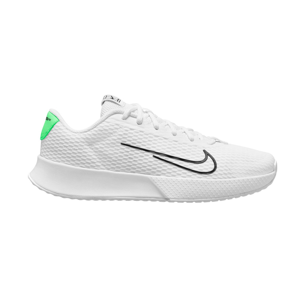 Nike Women's Vapor Lite 2 Tennis Shoes in White/Black-Poison Green