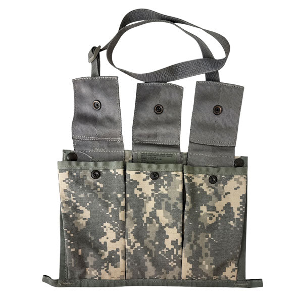 US SURPLUS ACU DIGITAL CAMO 3-CELL BANDOLIER