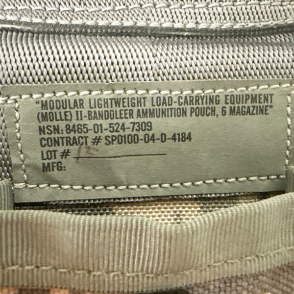 US SURPLUS ACU DIGITAL CAMO 3-CELL BANDOLIER