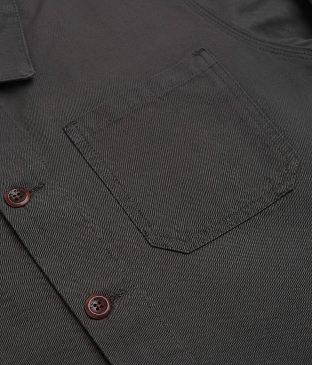 Uskees 3001 Buttoned Overshirt - Charcoal