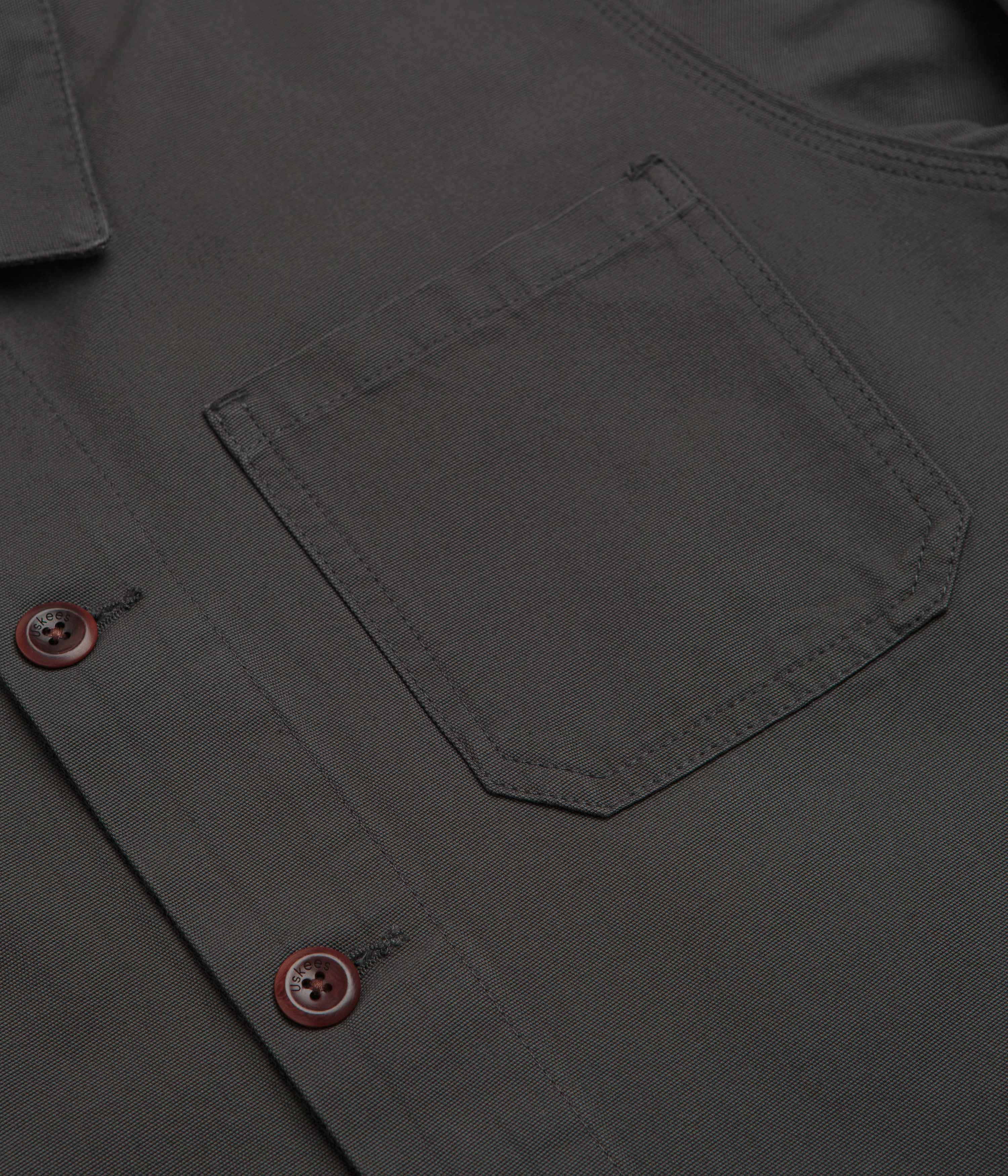 Uskees 3001 Buttoned Overshirt - Charcoal