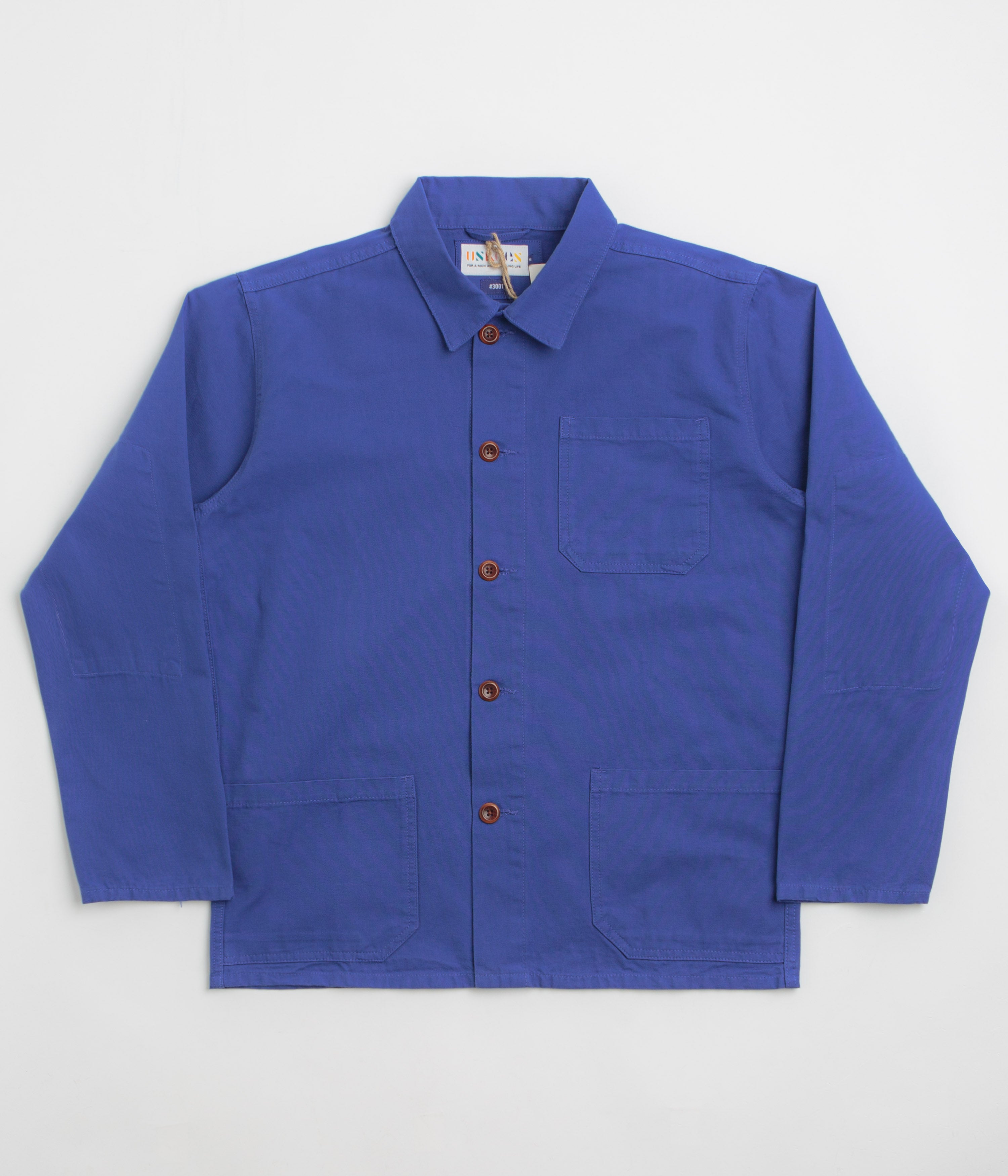 Uskees 3001 Buttoned Overshirt - Ultra Blue