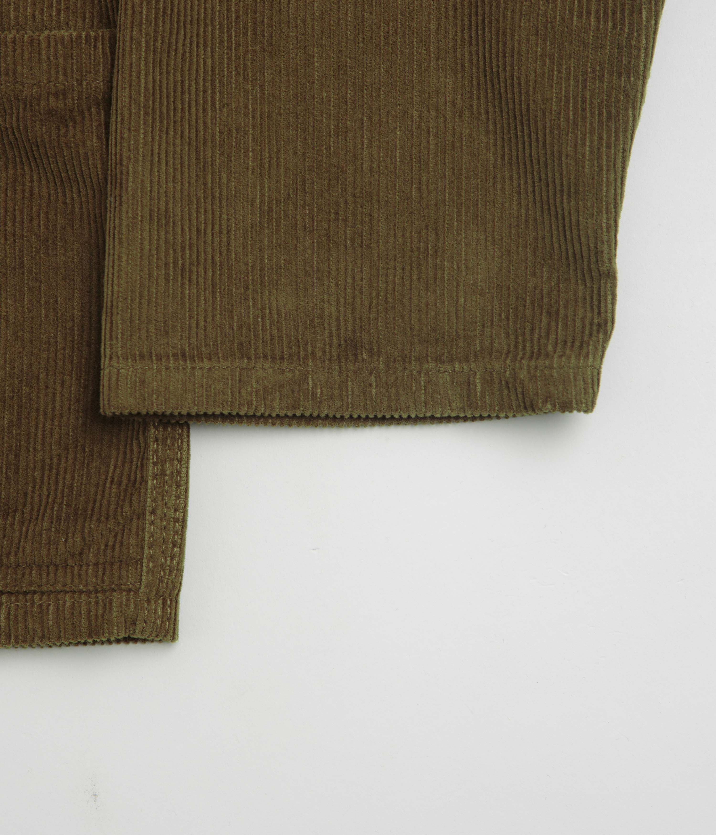 Uskees 3001 Cord Buttoned Overshirt - Woodland Green