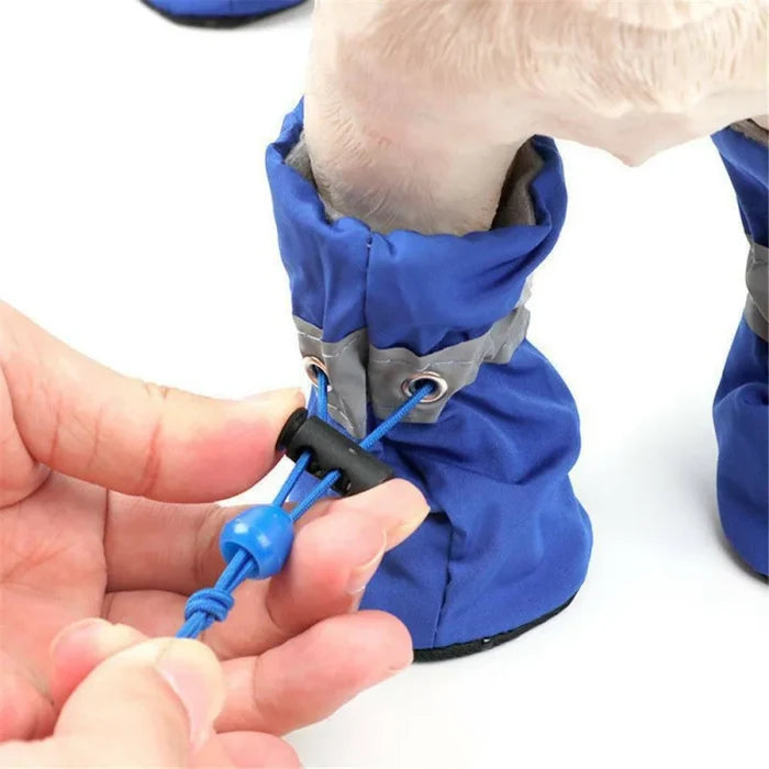 Waterproof Dog Boots for Small Dogs – Set of 4 with Non-Slip Rubber Sole
