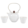 White Teapot and Teacup Set