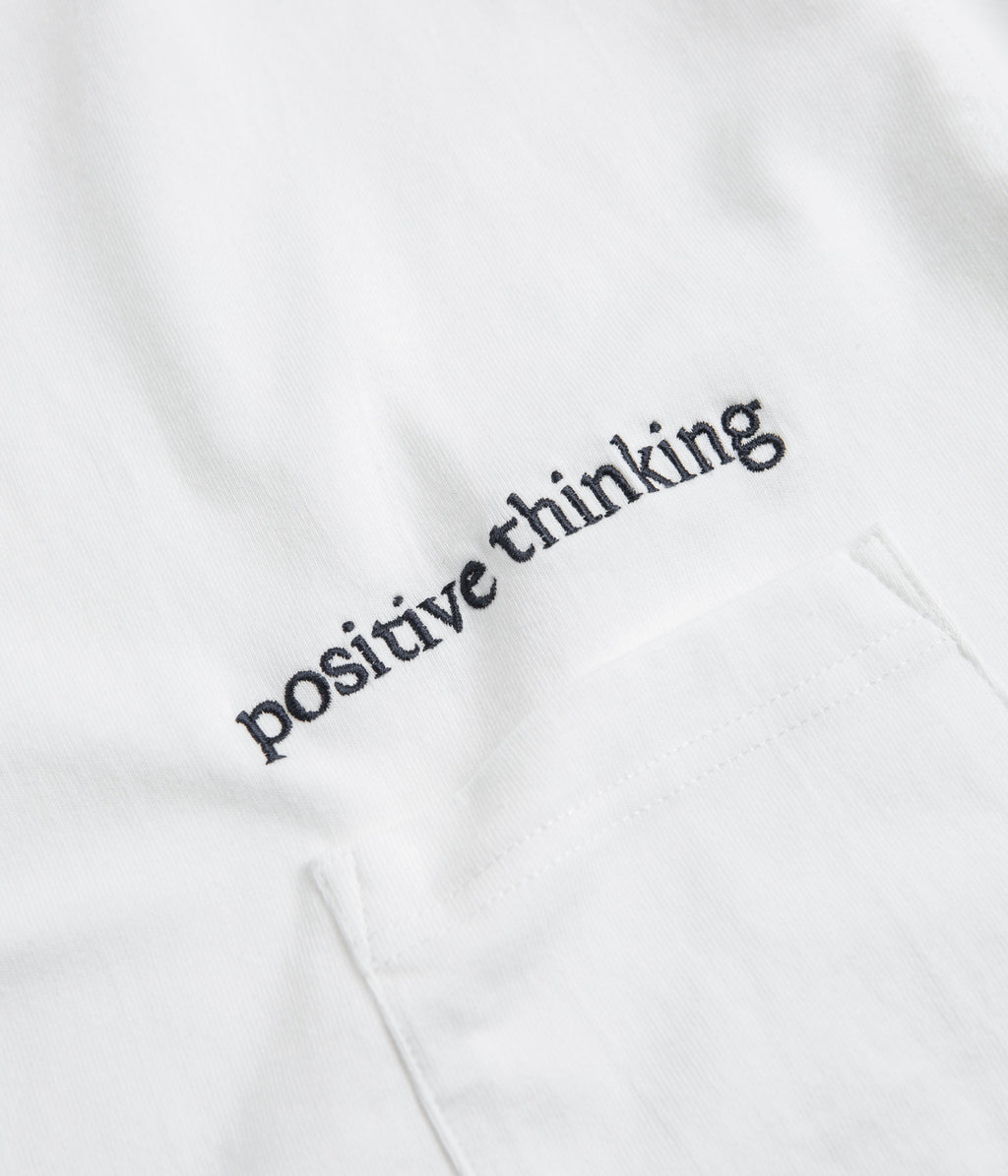 Workware Positive Thinking Heavyweight Pocket T-Shirt - White