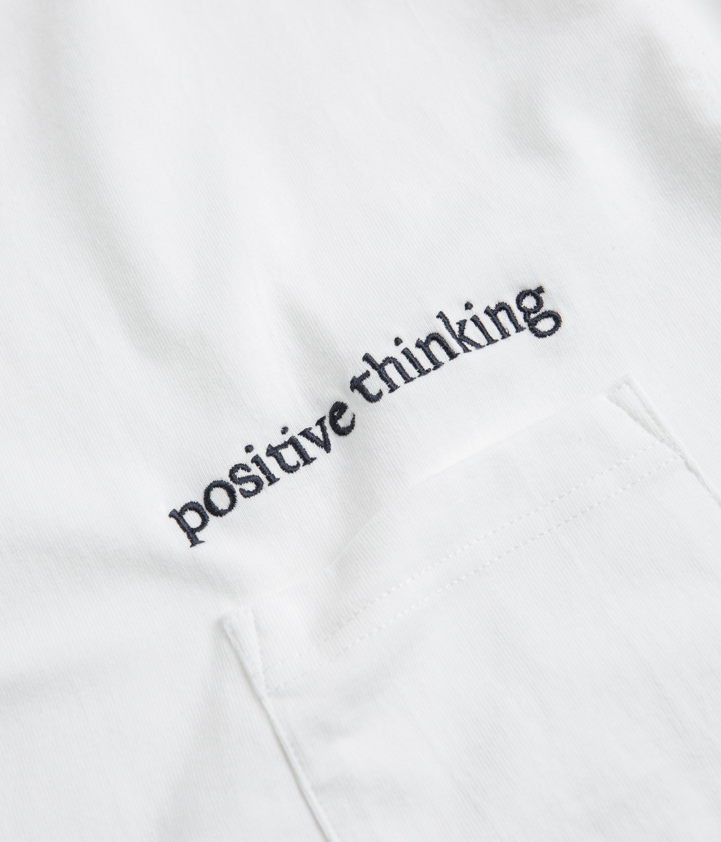 Workware Positive Thinking Heavyweight Pocket T-Shirt - White