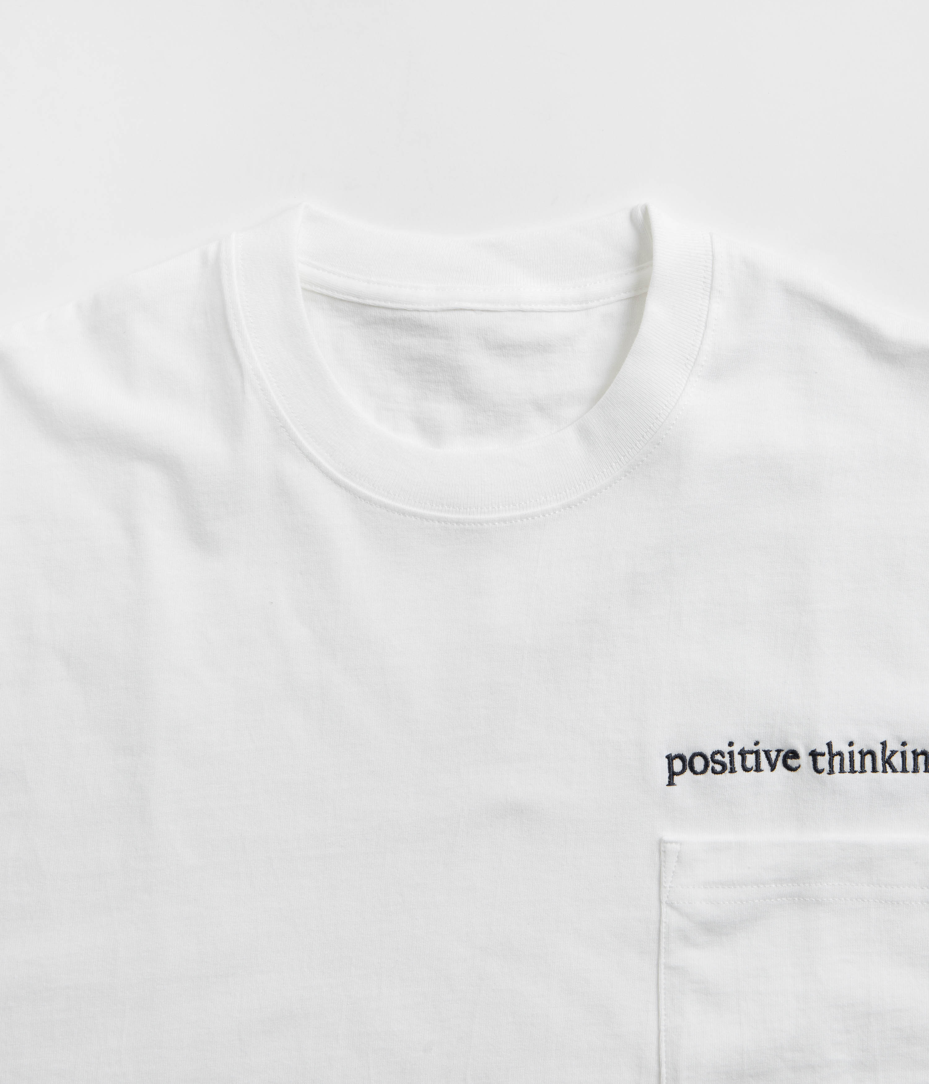 Workware Positive Thinking Heavyweight Pocket T-Shirt - White