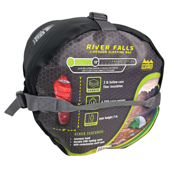 WORLD FAMOUS SPORTS® 10° RIVER FALLS MUMMY BAG