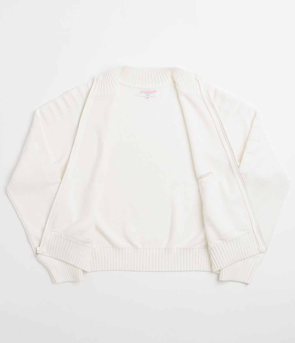 Yardsale Faldo Knitted Full-Zip Sweatshirt - Cream