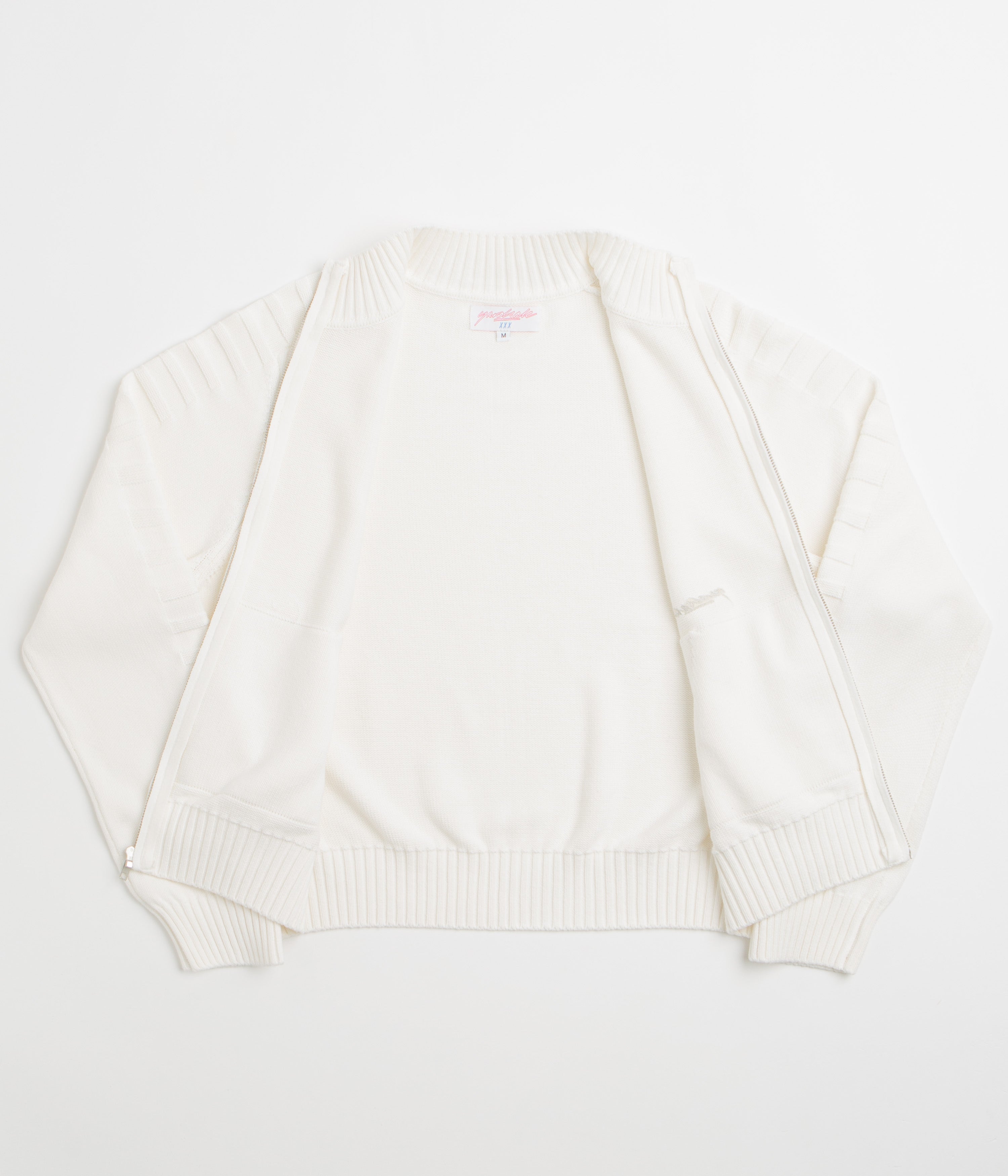 Yardsale Faldo Knitted Full-Zip Sweatshirt - Cream