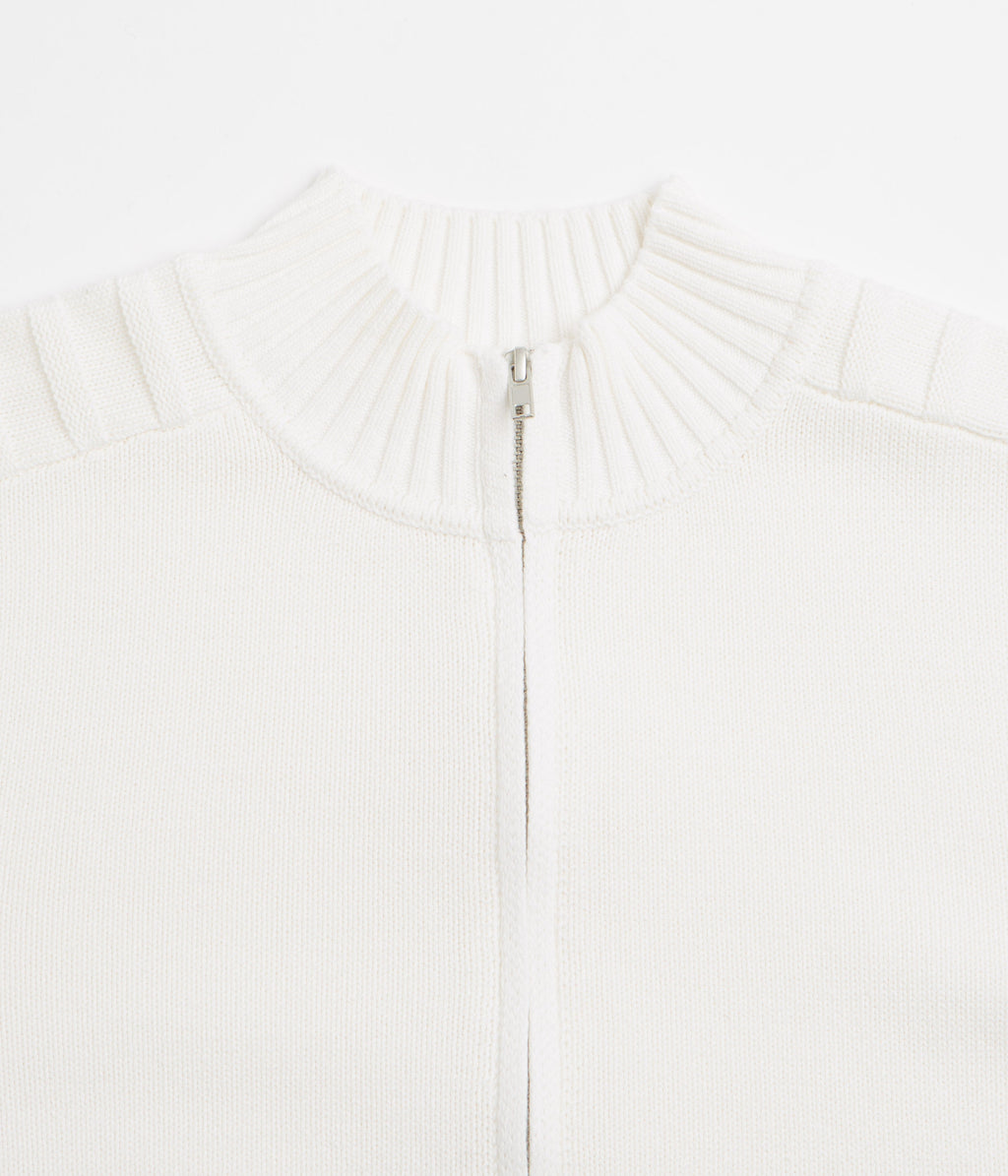 Yardsale Faldo Knitted Full-Zip Sweatshirt - Cream