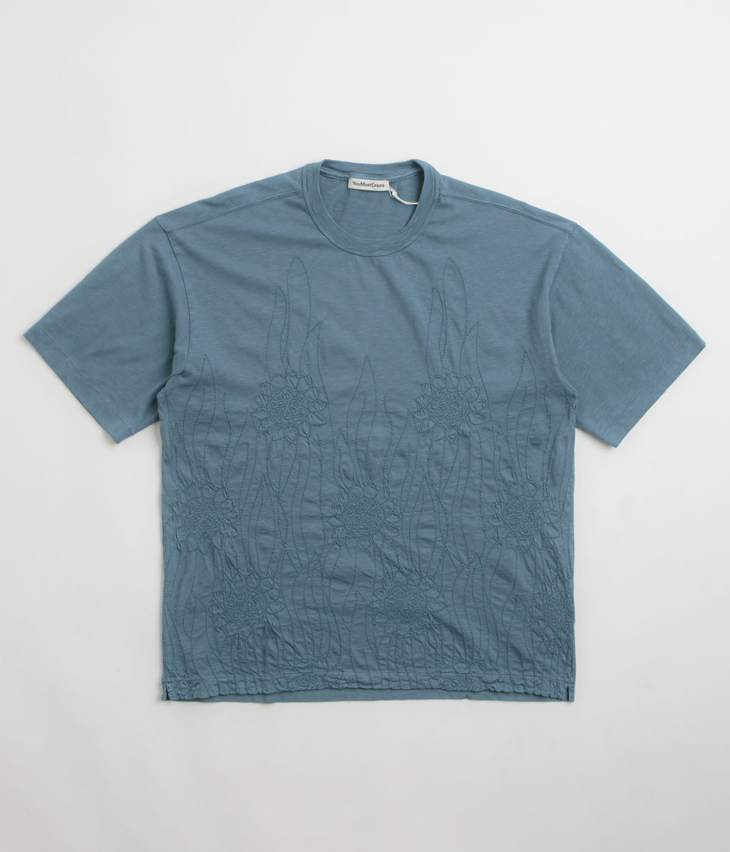 YMC Sunflower Triple T-Shirt - Blue Steel