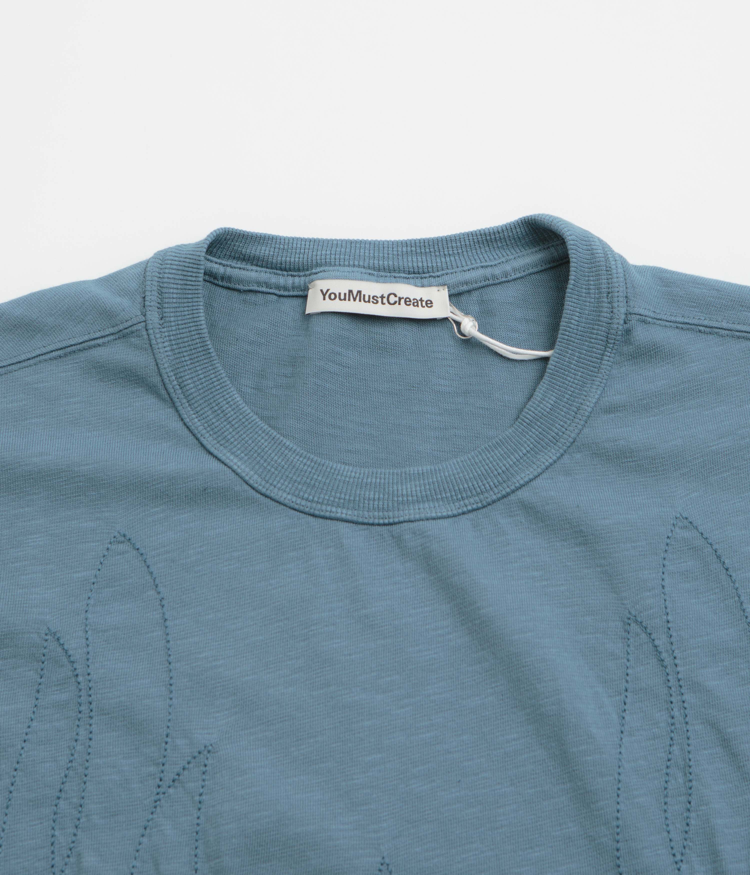 YMC Sunflower Triple T-Shirt - Blue Steel